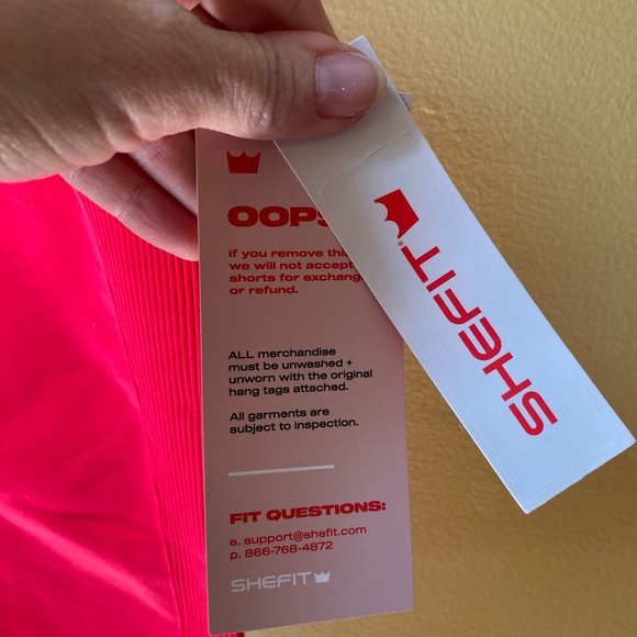 Women’s Shefit Seamless pink moisture wicking shorts size Luxe (12/14) - NWT - Picture 5 of 8